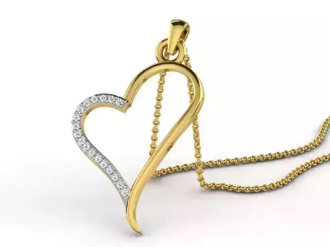 Heart Pendants 3dm STL OBJ FBX Renders Details 3D print model