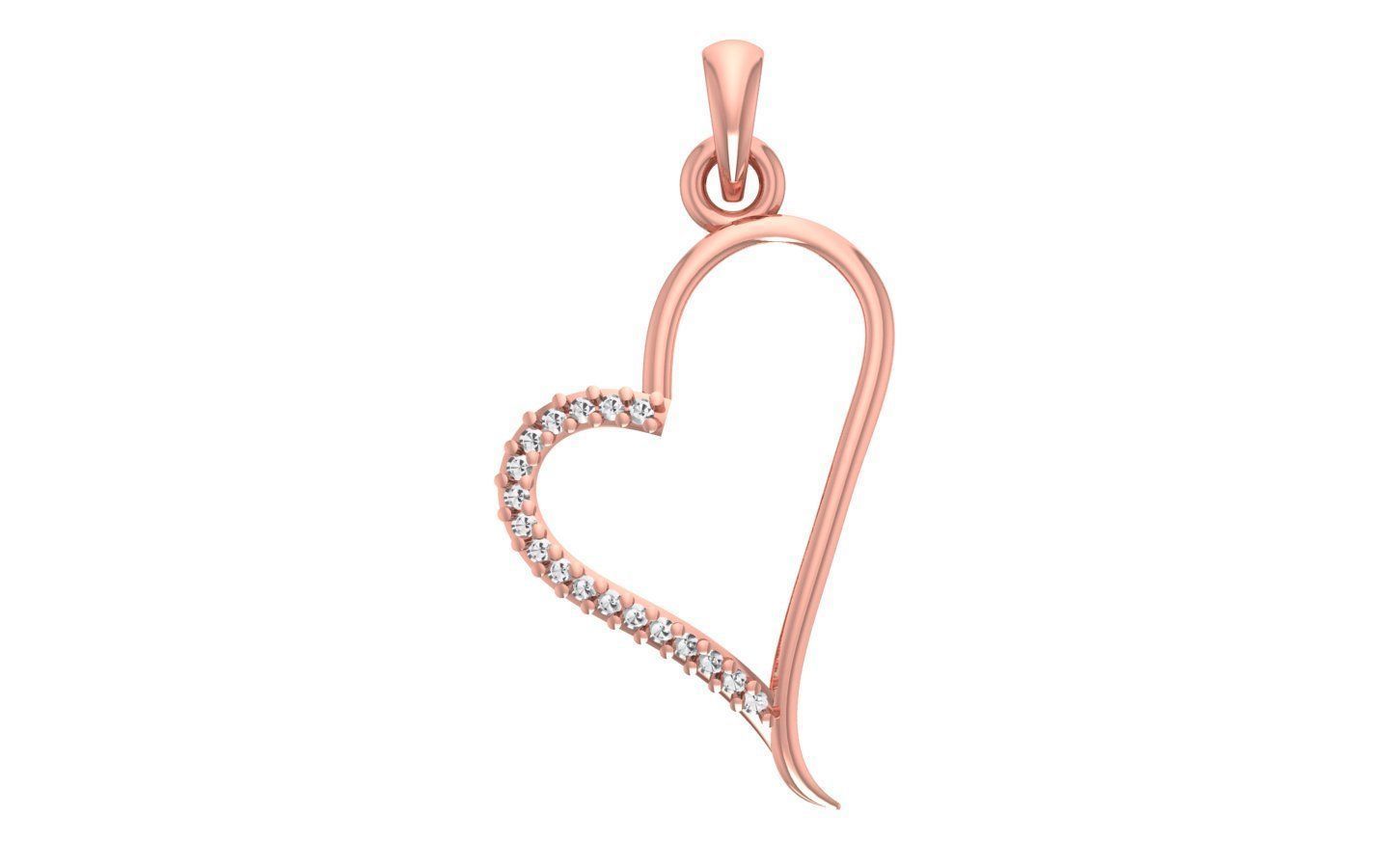 Heart Pendants 3dm STL OBJ FBX Renders Details 3D print model_1