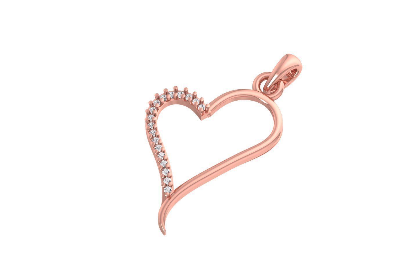 Heart Pendants 3dm STL OBJ FBX Renders Details 3D print model_2