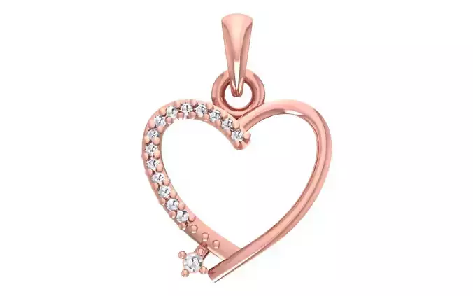 Heart Pendants 3dm STL OBJ FBX Renders Details