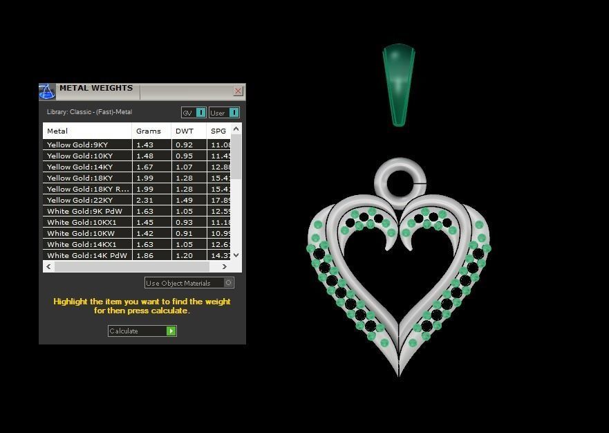 Heart Pendants 3dm STL OBJ FBX Renders Details 3D print model_4