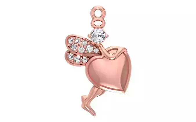 Heart Pendants 3dm STL OBJ FBX Renders Details