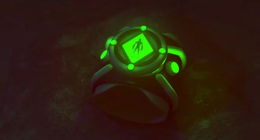 Ben 10 omnitrix texture rigged 3D model_0