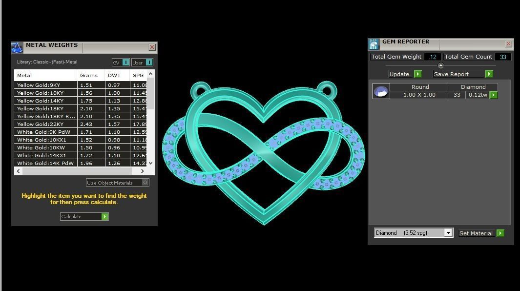 Love Infinity Heart Pendants 3dm STL OBJ FBX Renders Details 3D print model_3