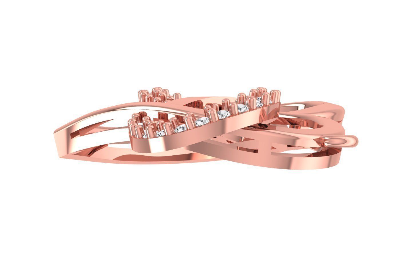 Love Infinity Heart Pendants 3dm STL OBJ FBX Renders Details 3D print model_2