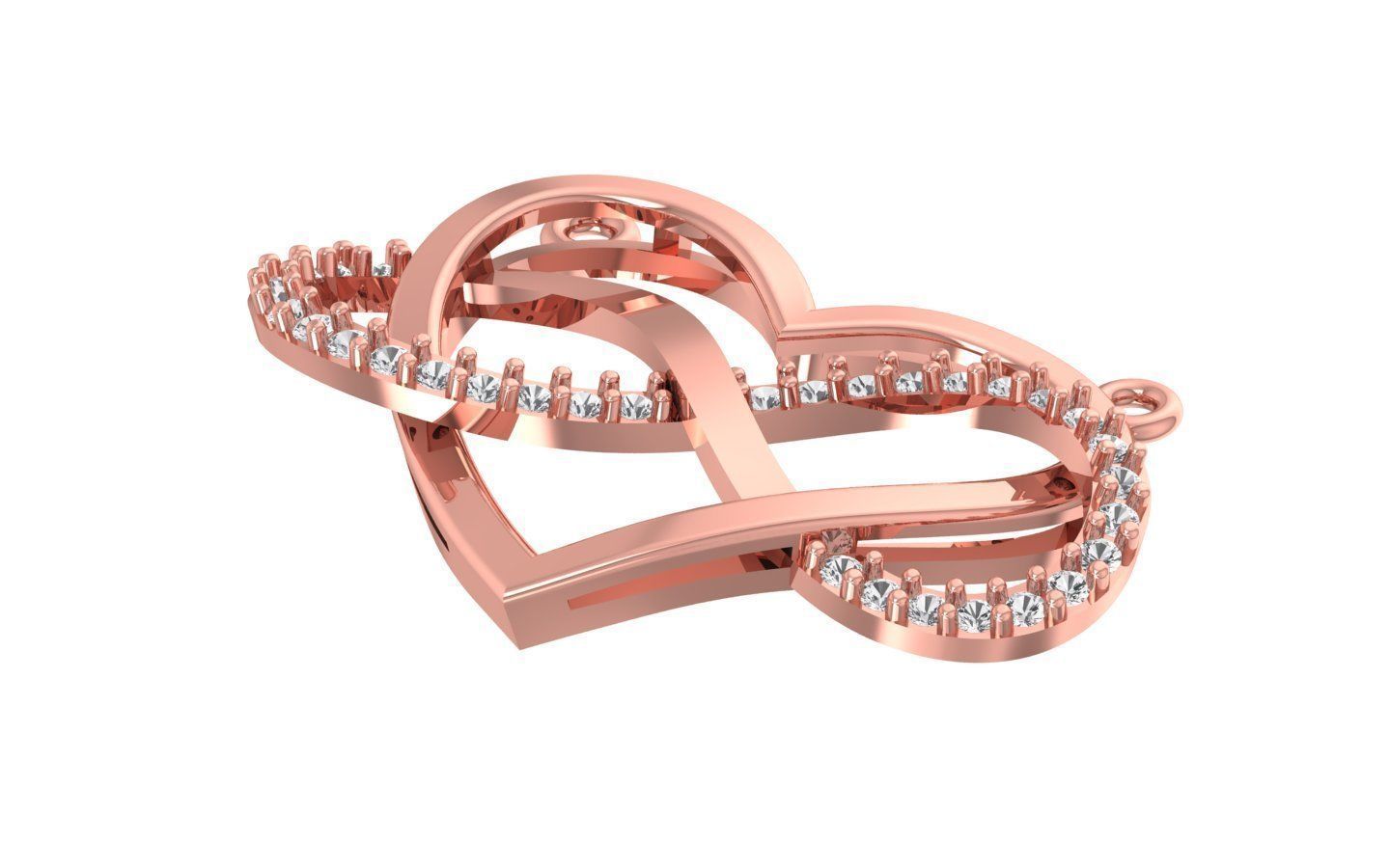 Love Infinity Heart Pendants 3dm STL OBJ FBX Renders Details 3D print model_1