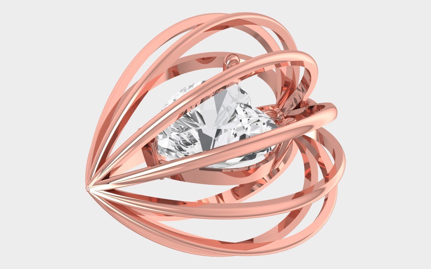 Heart Pendants 3dm STL OBJ FBX Renders Details 3D print model_1