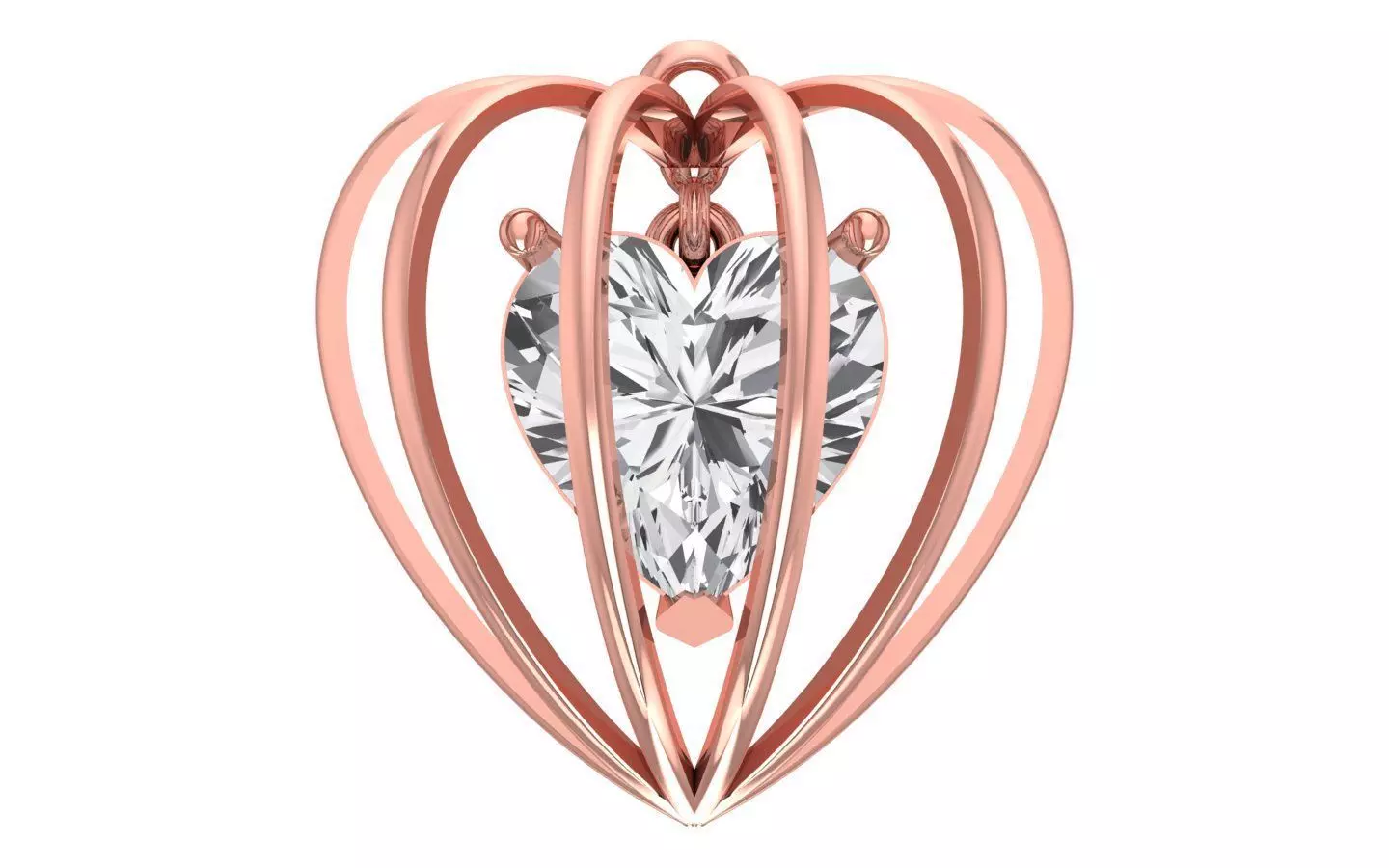 Heart Pendants 3dm STL OBJ FBX Renders Details 3D print model_0