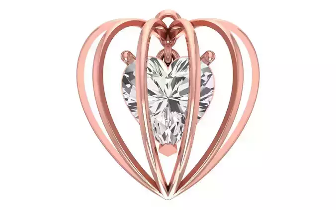 Heart Pendants 3dm STL OBJ FBX Renders Details