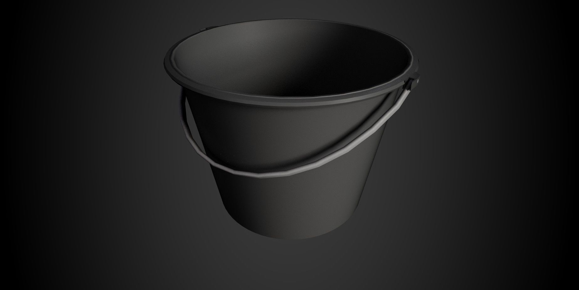 Bucket Low-poly 3D model_6