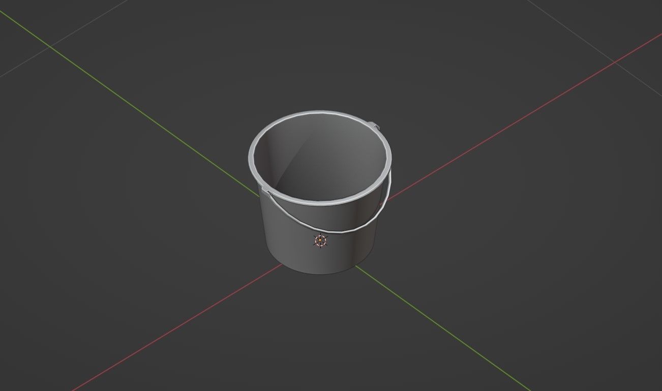 Bucket Low-poly 3D model_13