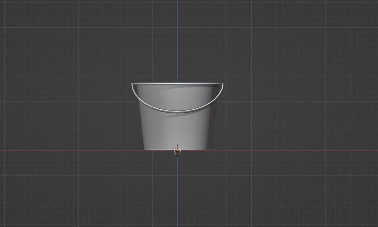Bucket Low-poly 3D model_10