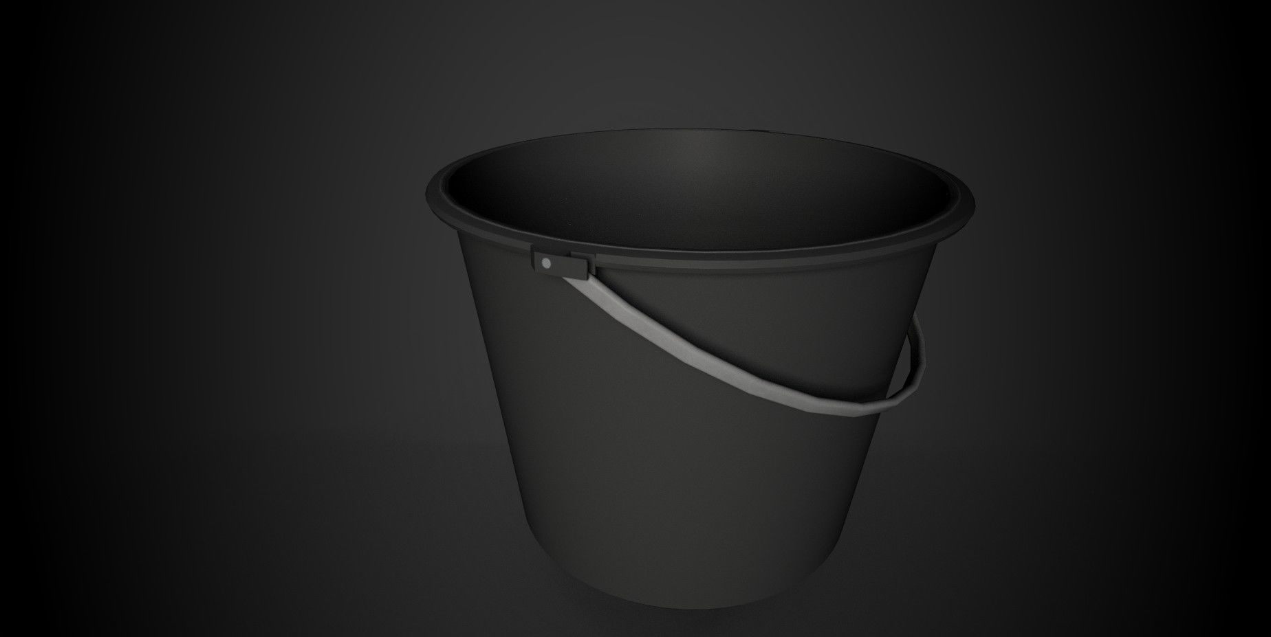 Bucket Low-poly 3D model_9