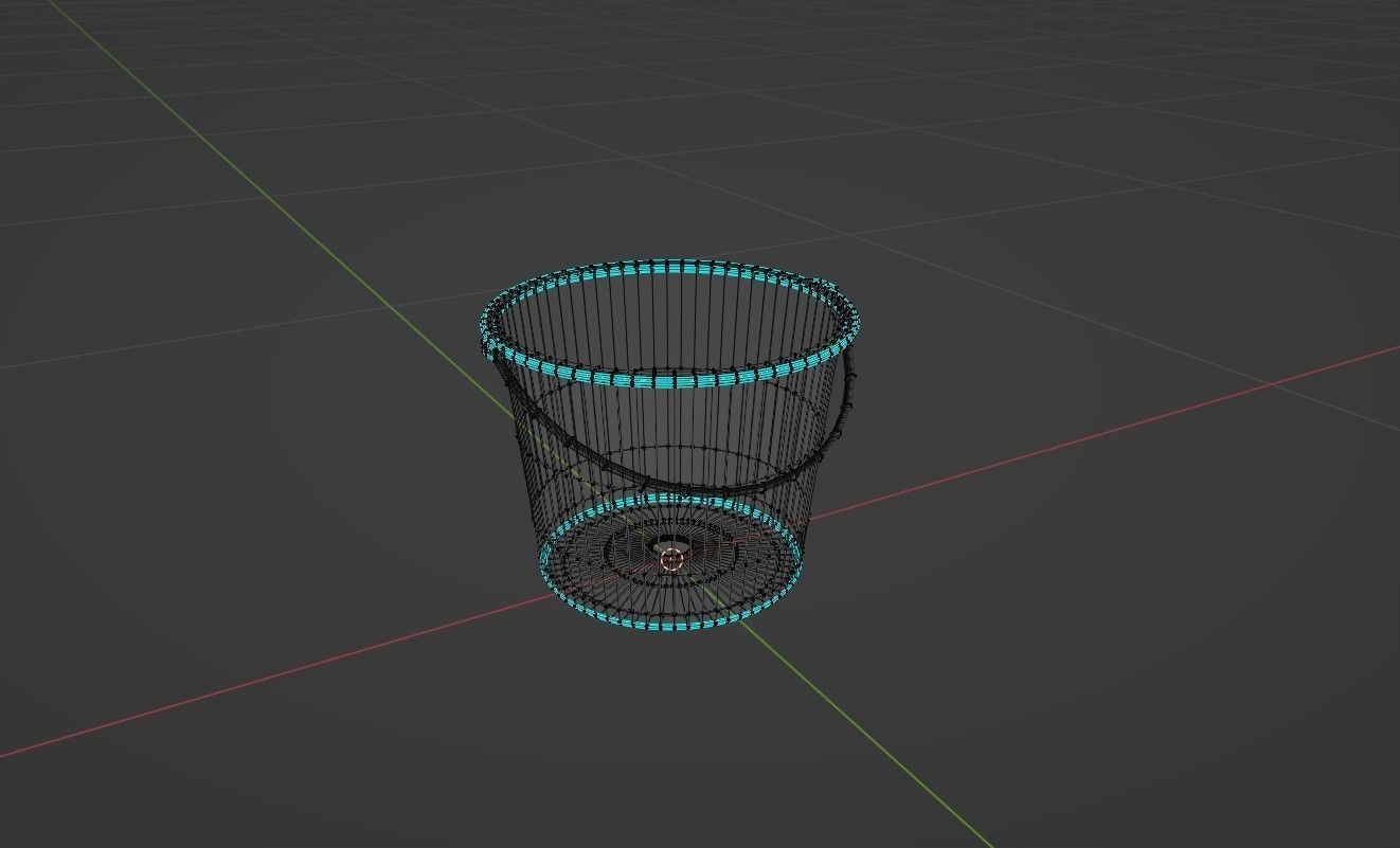 Bucket Low-poly 3D model_4