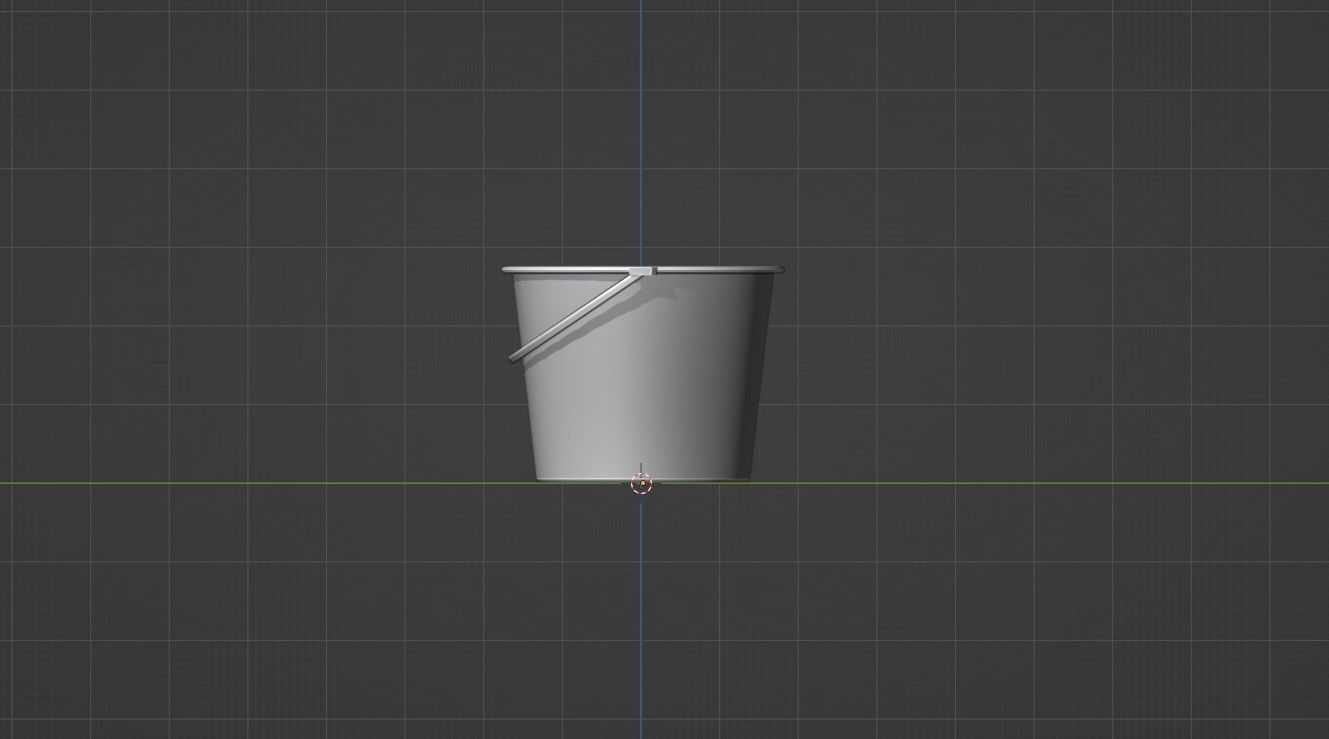 Bucket Low-poly 3D model_12
