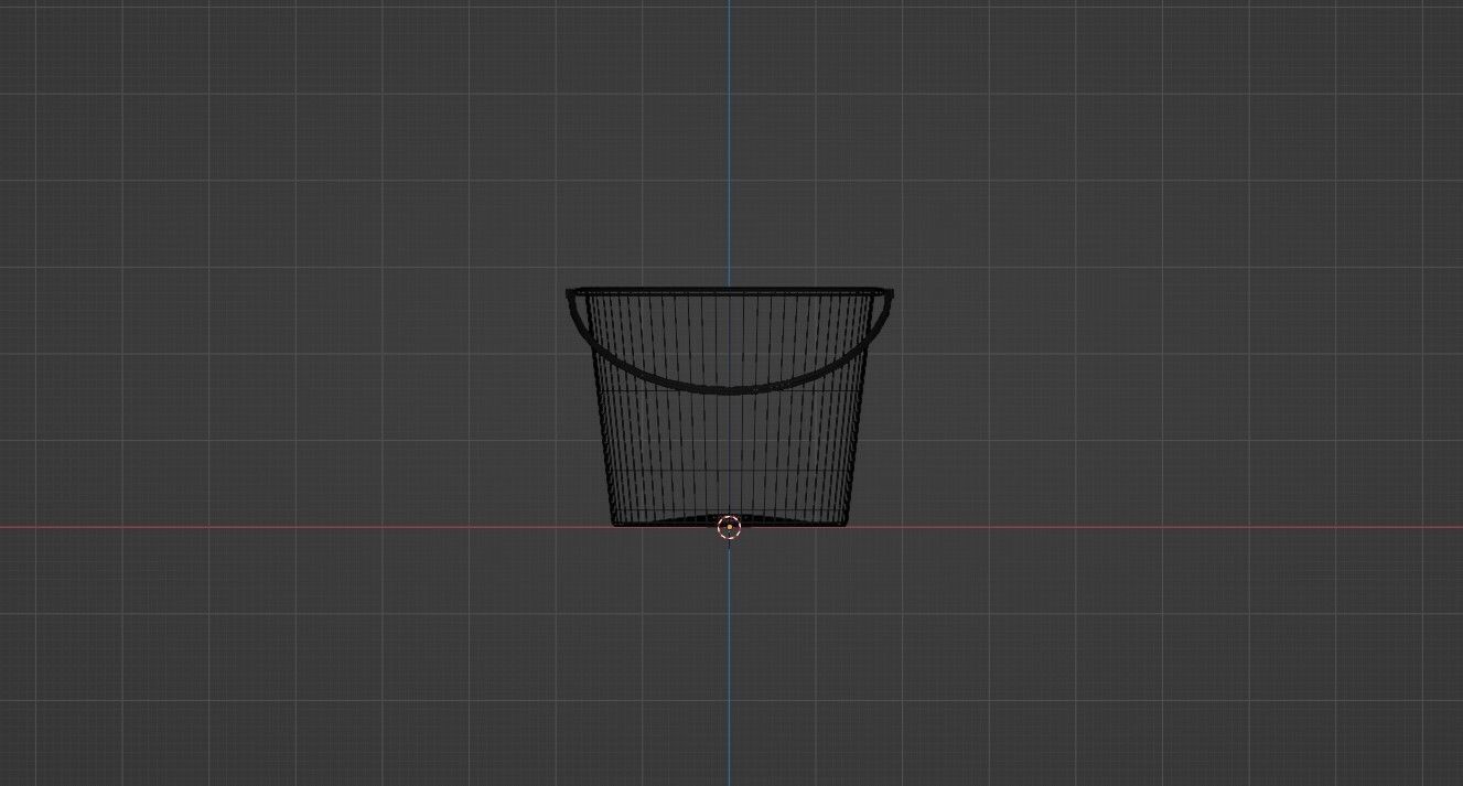 Bucket Low-poly 3D model_3