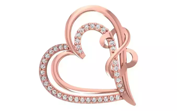 Heart Pendants 3dm STL OBJ FBX Renders Details 3D print model