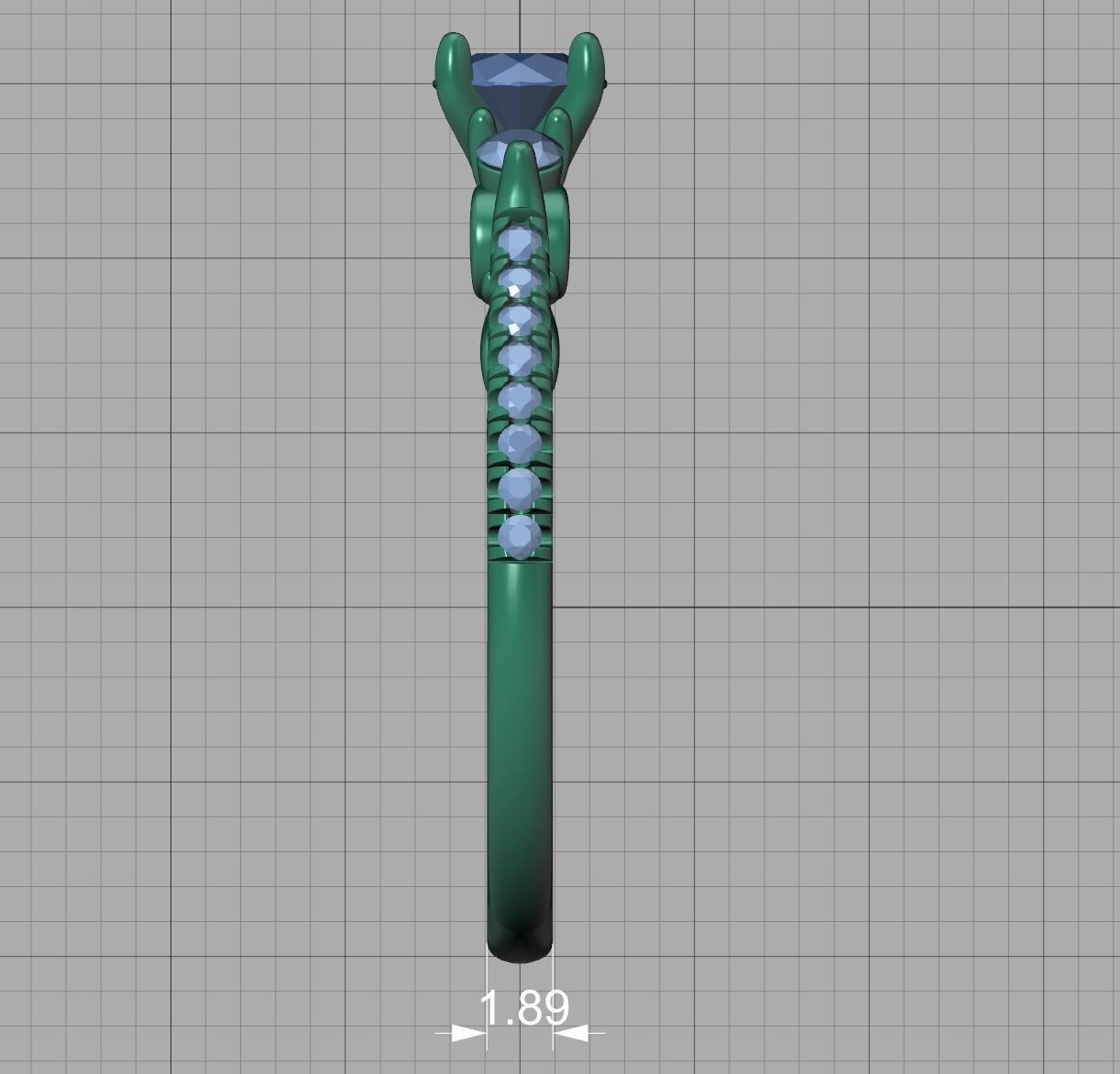 Emma Bow Engagement Ring with half carat stone 3dmodel 3D print model_22