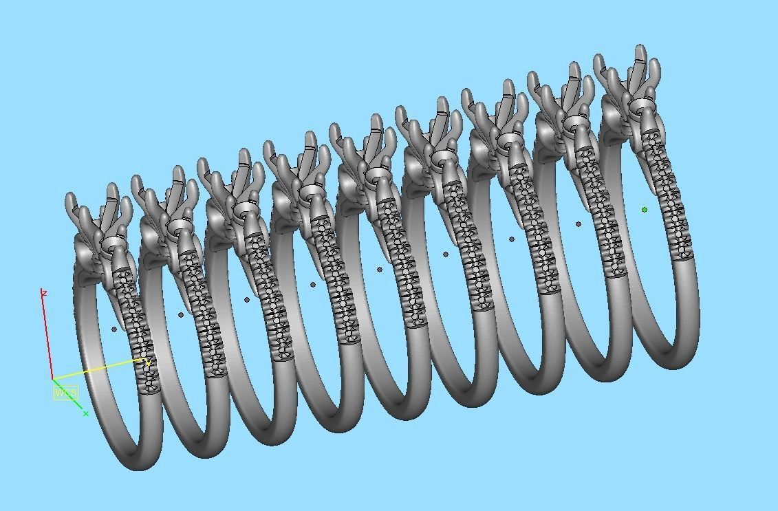 Emma Bow Engagement Ring with half carat stone 3dmodel 3D print model_17