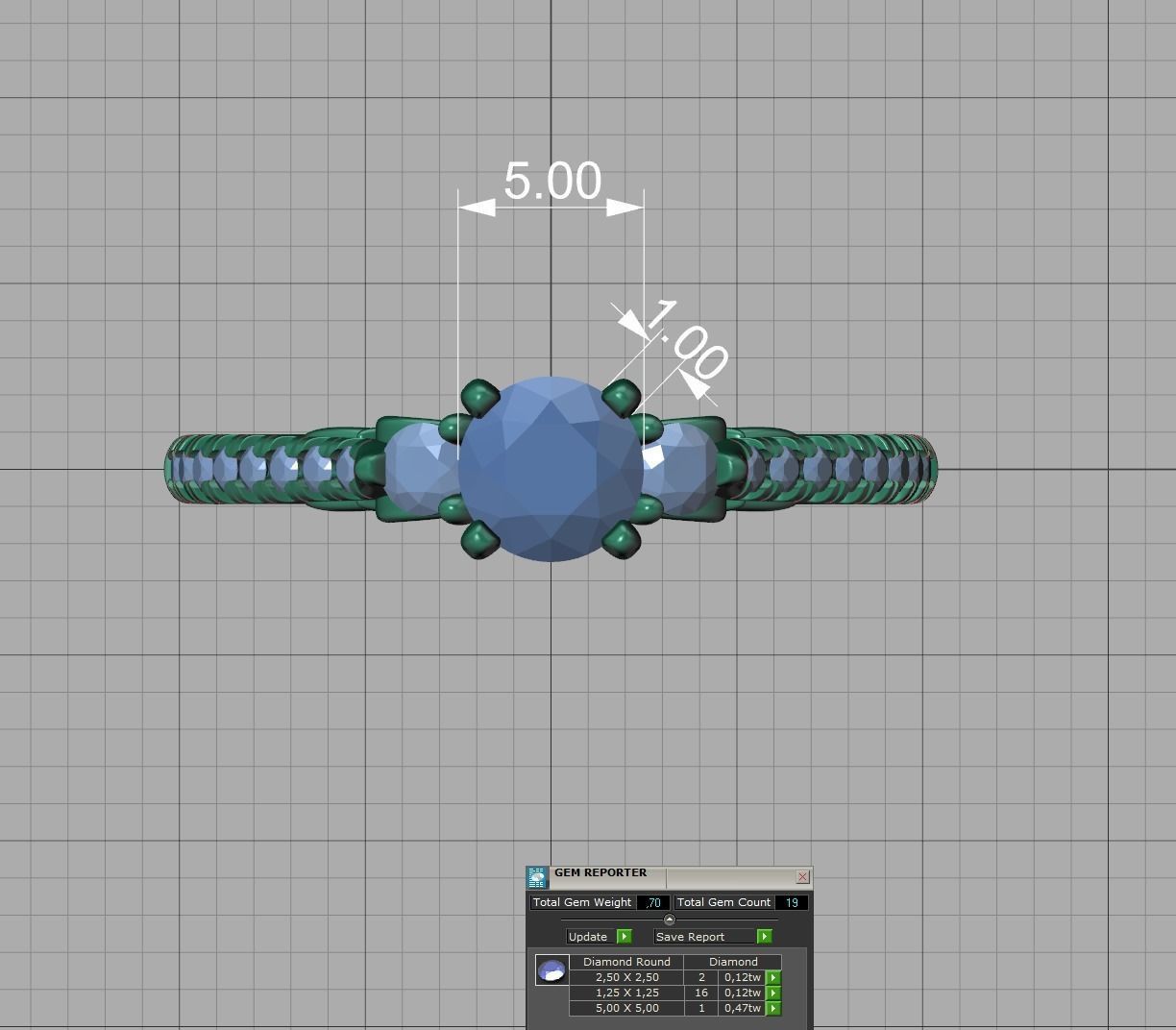 Emma Bow Engagement Ring with half carat stone 3dmodel 3D print model_19