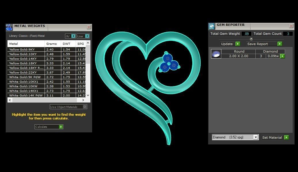 Heart Pendants 3dm STL OBJ FBX Renders Details 3D print model_3