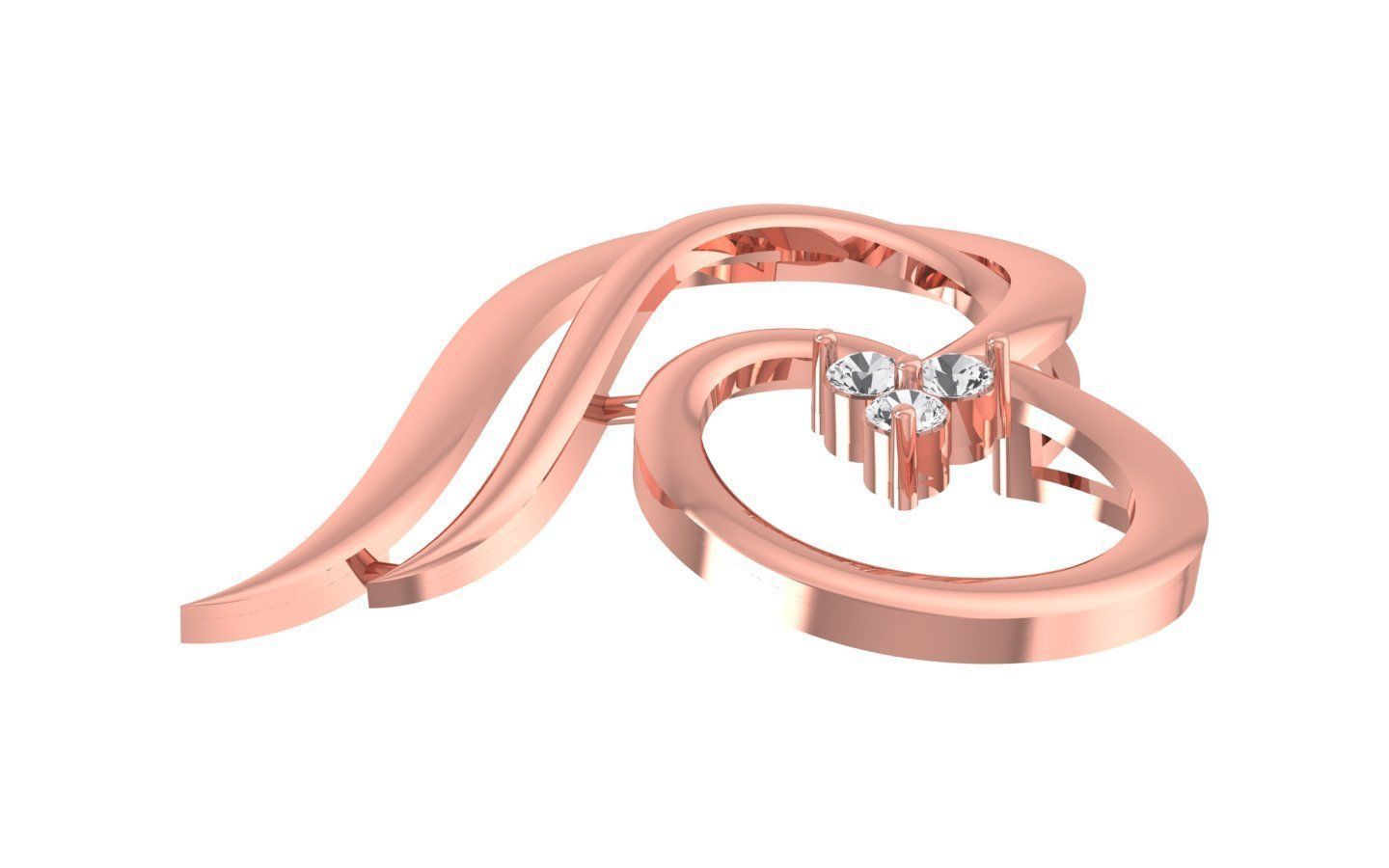 Heart Pendants 3dm STL OBJ FBX Renders Details 3D print model_1