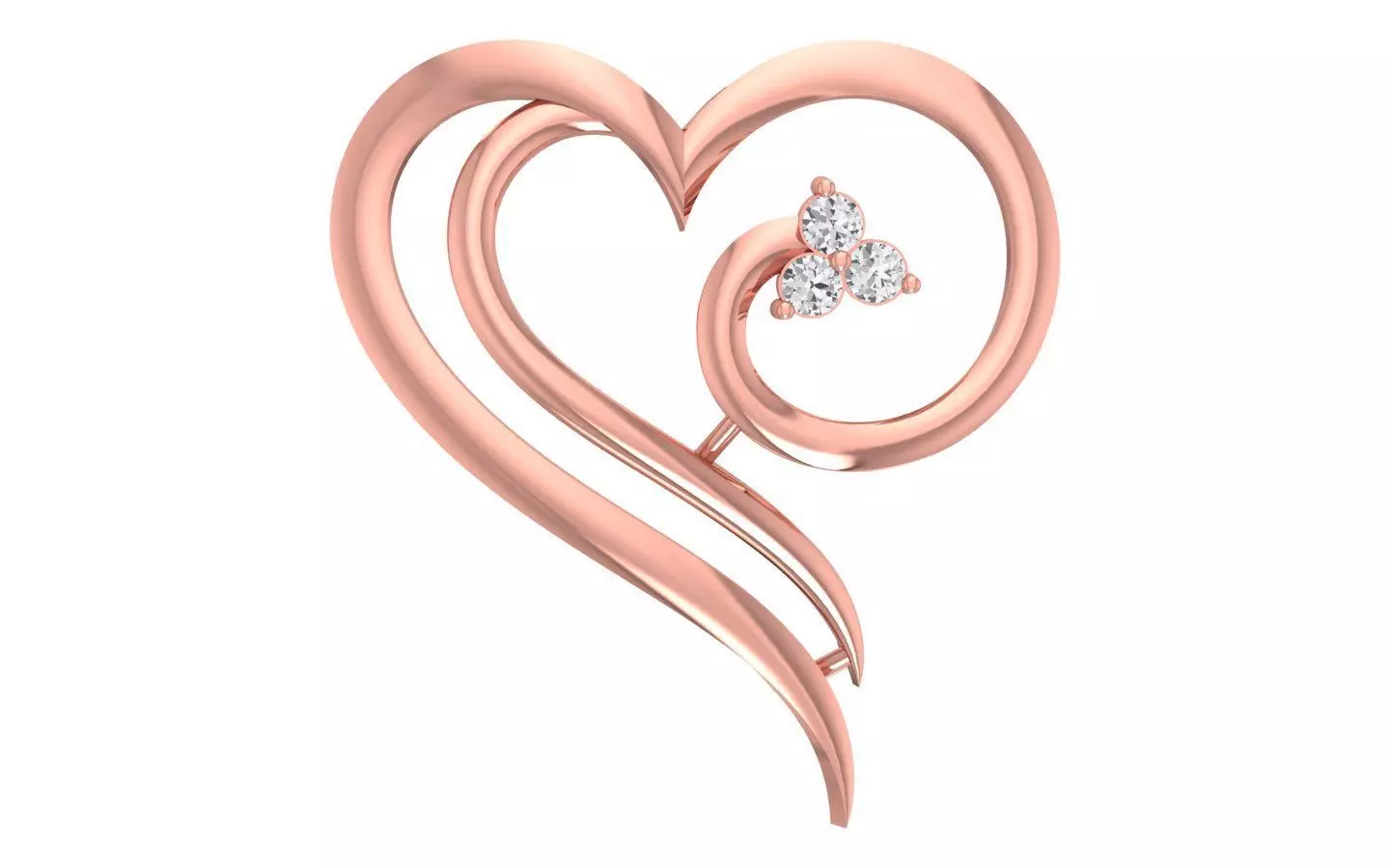 Heart Pendants 3dm STL OBJ FBX Renders Details 3D print model_0