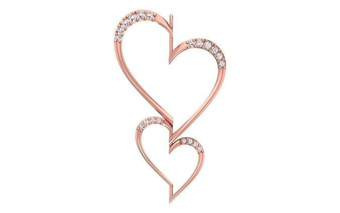 Heart Pendants 3dm STL OBJ FBX Renders Details 3D print model