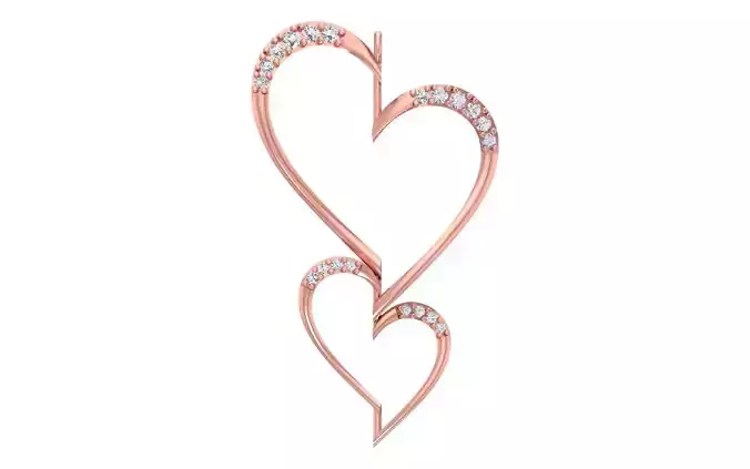 Heart Pendants 3dm STL OBJ FBX Renders Details