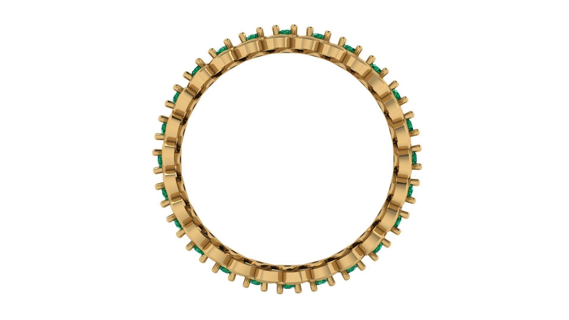 Band stone ring 29 3D print model_3