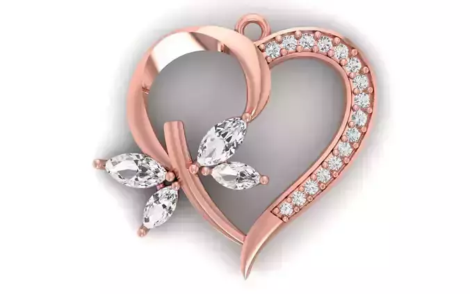 Heart Pendants 3dm STL OBJ FBX Renders Details