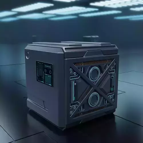 Scifi box 01 Low-poly 3D model