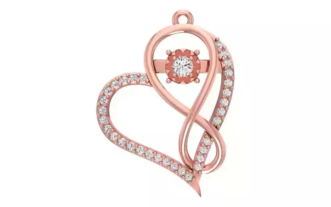 Heart Pendants 3dm STL OBJ FBX Renders Details 3D print model