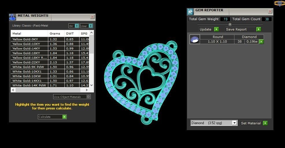 Love Heart Pendants 3dm STL OBJ FBX Renders Details 3D print model_6