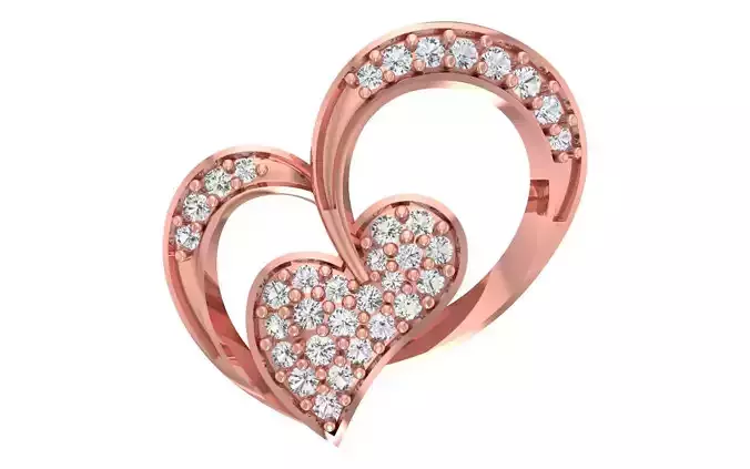 Heart Pendants 3dm STL OBJ FBX Renders Details 3D print model