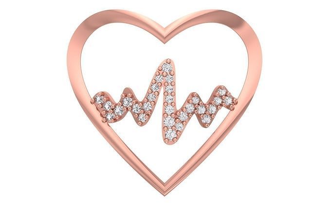 Heat Beat Heart Pendants 3dm STL OBJ FBX Renders Details 3D print model