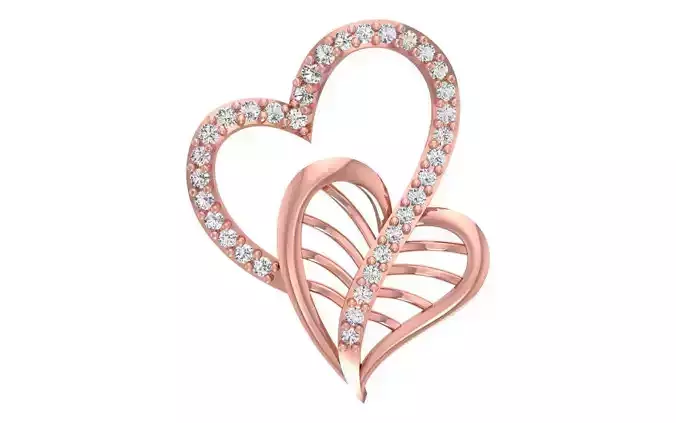 Heart Pendants 3dm STL OBJ FBX Renders Details 3D print model