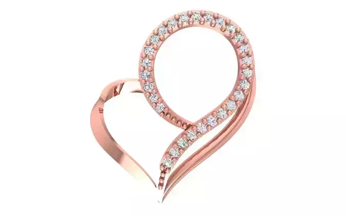 Heart Pendants 3dm STL OBJ FBX Renders Details 3D print model