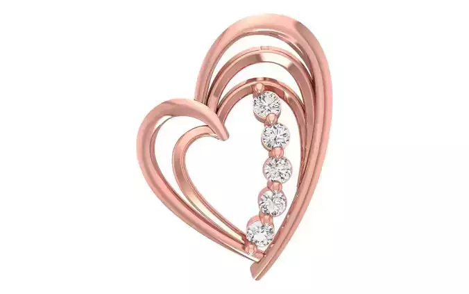 Heart Pendants 3dm STL OBJ FBX Renders Details 3D print model