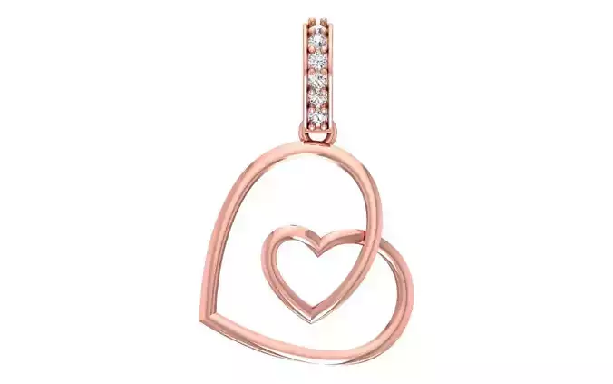 Heart Pendants 3dm STL OBJ FBX Renders Details 3D print model