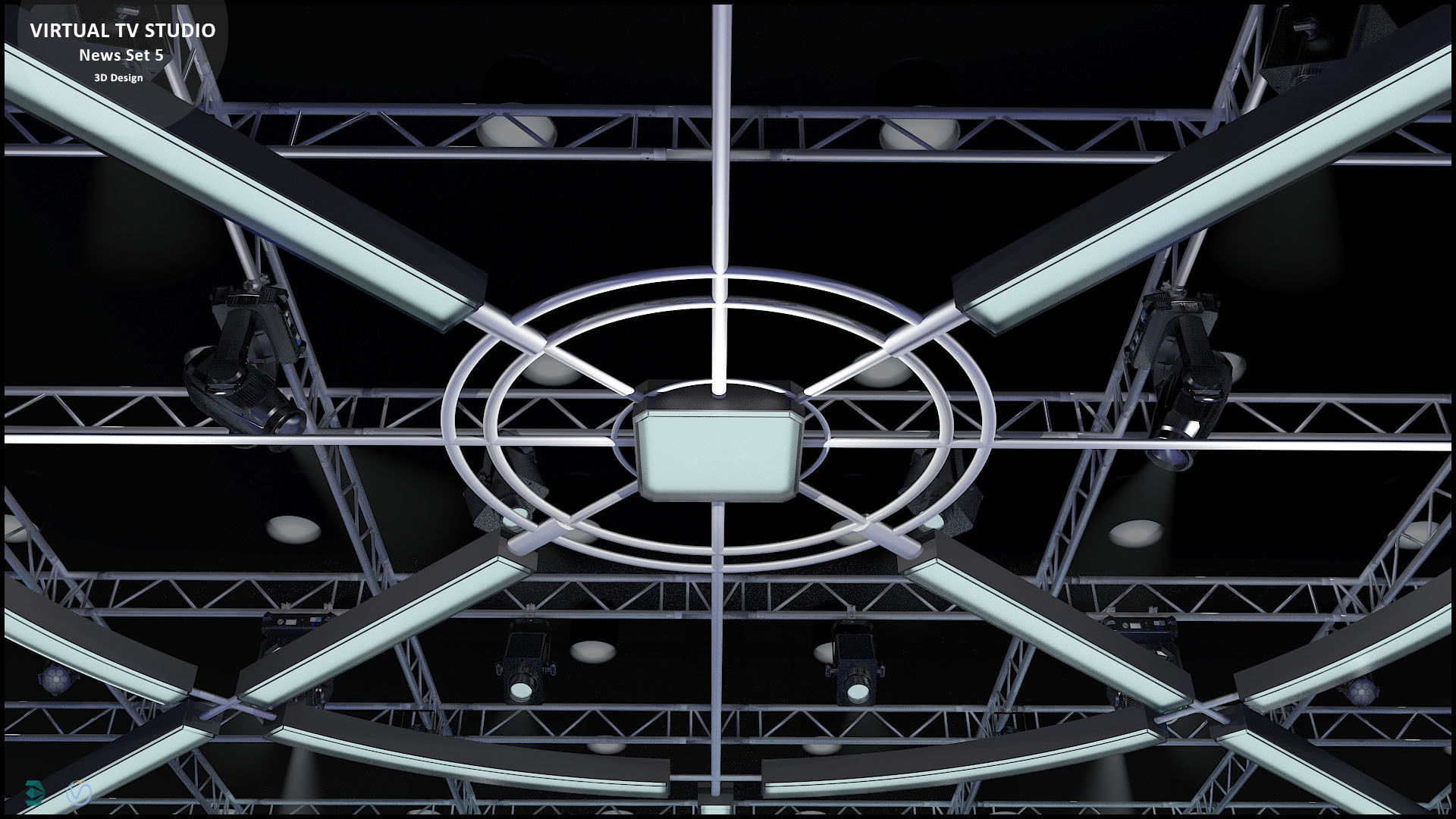 Virtual TV Studio Sets - Collection Vol 14 - 4 PCS DESIGN 3D model_39