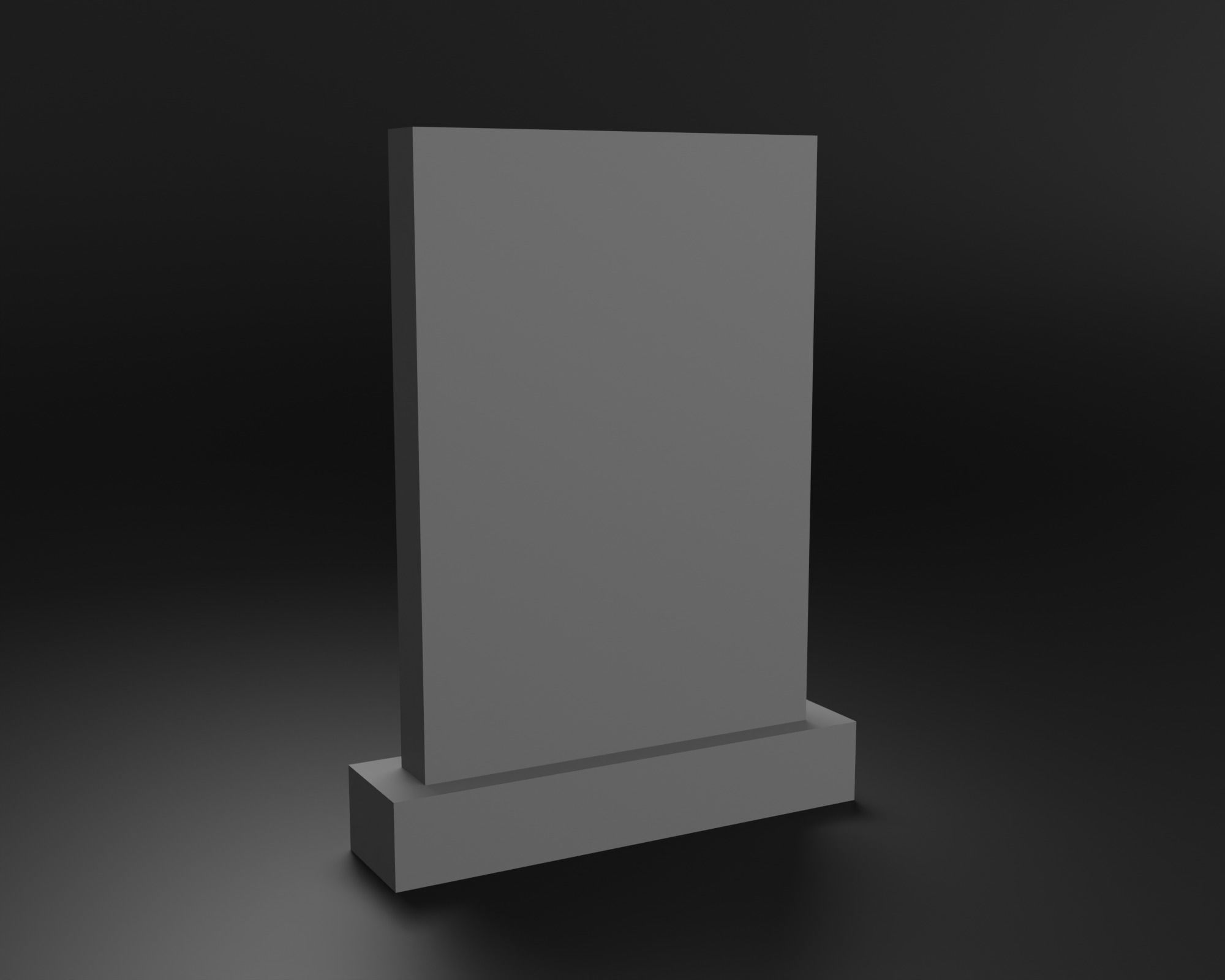 Graves cross Low-poly 3D model_3