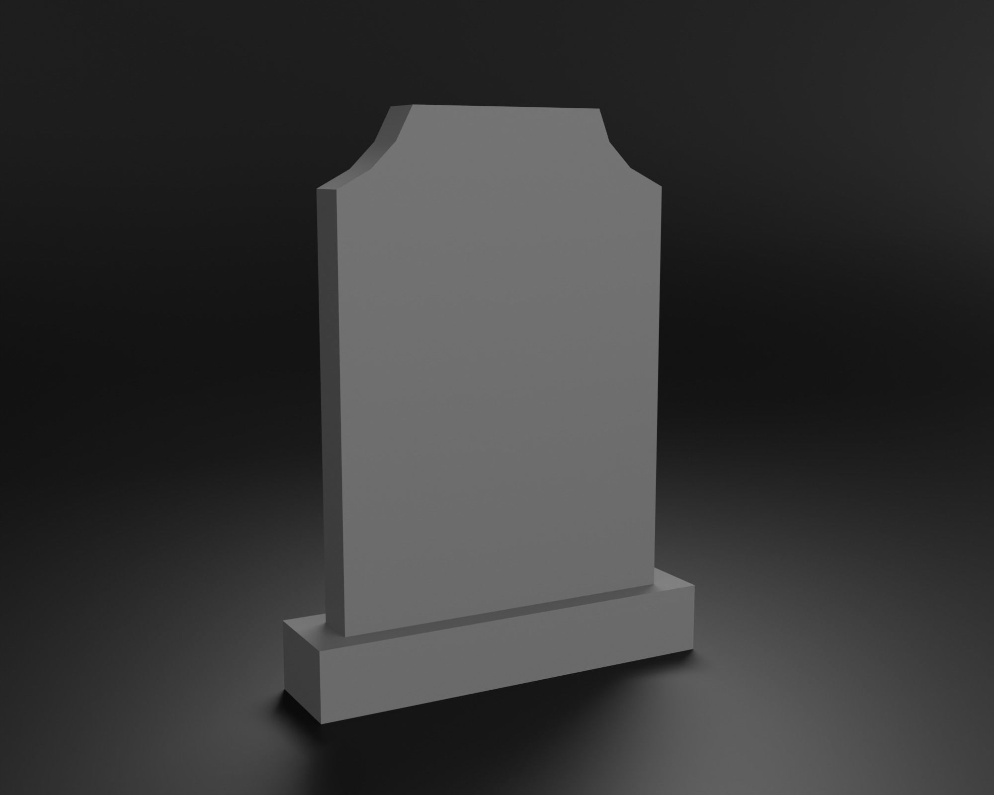 Graves cross Low-poly 3D model_6