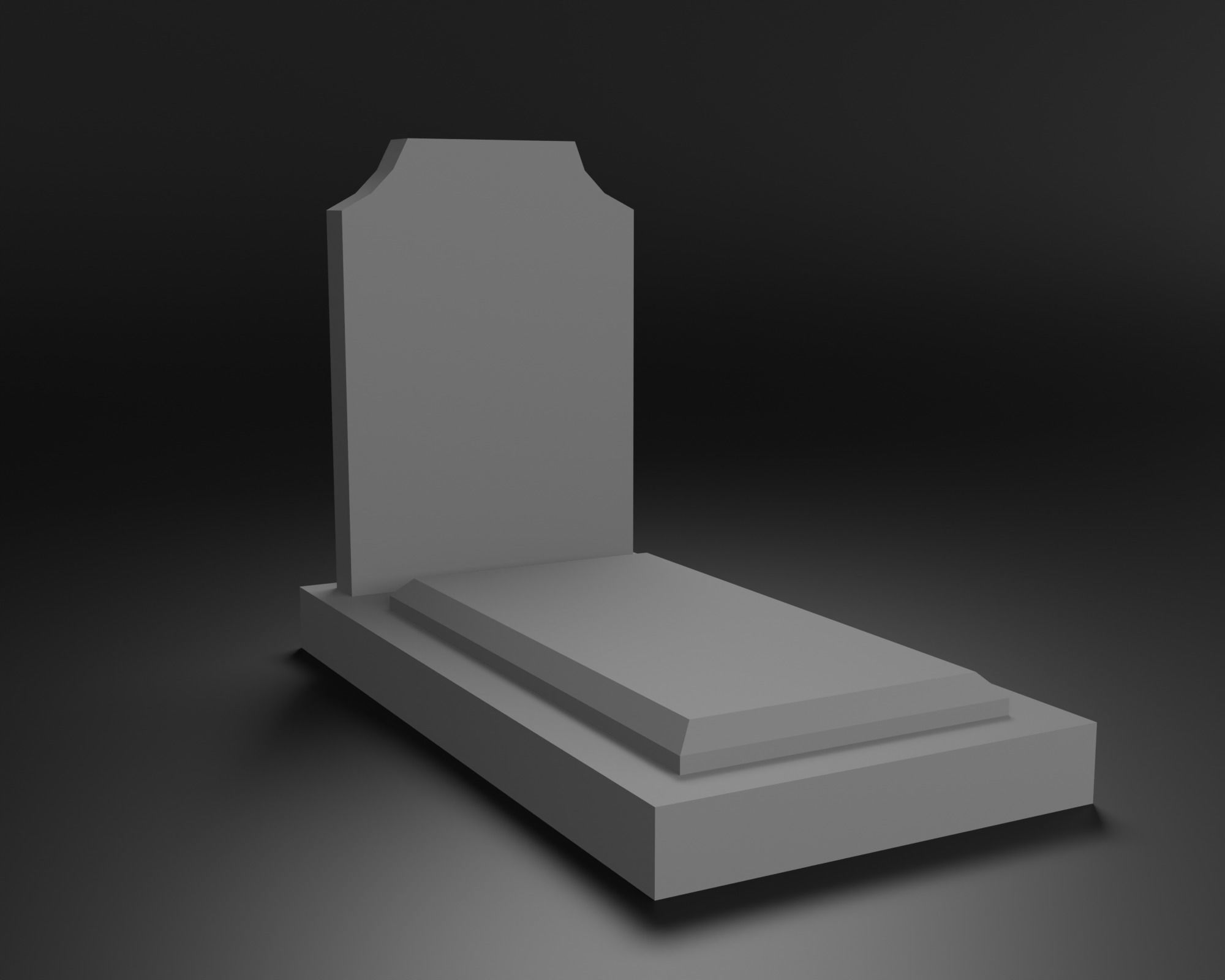 Graves cross Low-poly 3D model_5