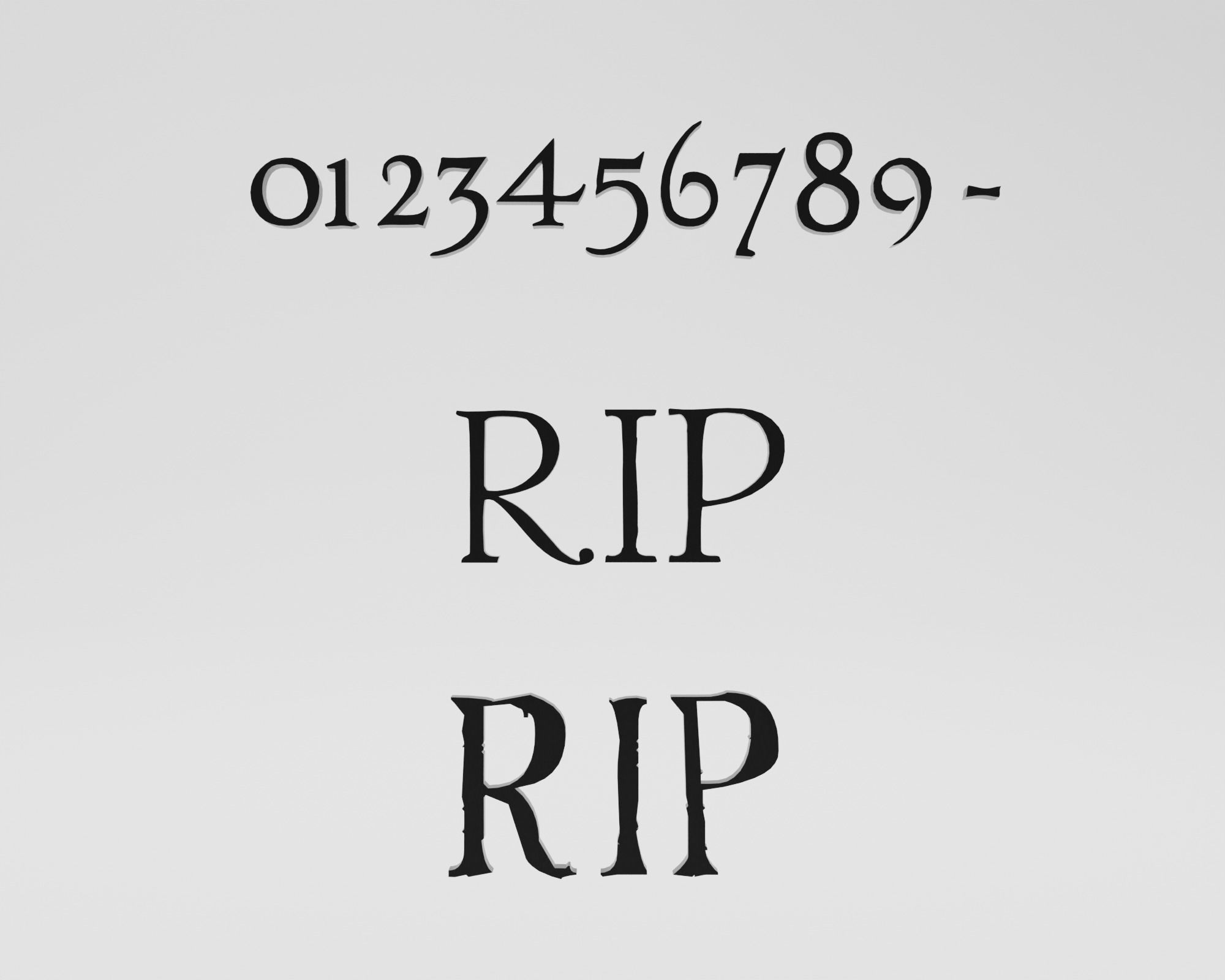 Graves cross Low-poly 3D model_9