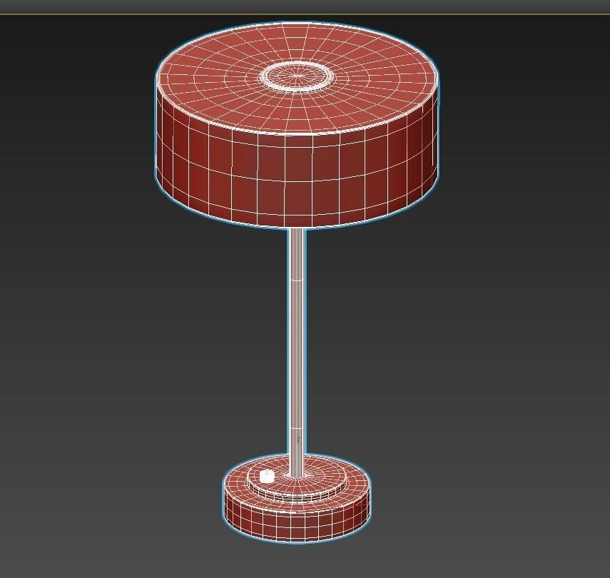 RICHMOND table lamp in brass with shade 3D model_2