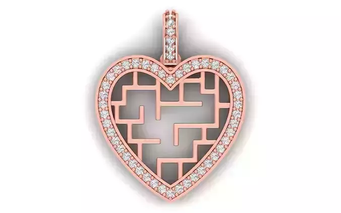 Heart Pendants 3dm STL OBJ FBX Renders Details