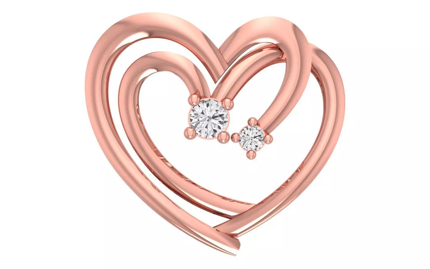 Heart Pendants 3dm STL OBJ FBX Renders Details 3D print model_0