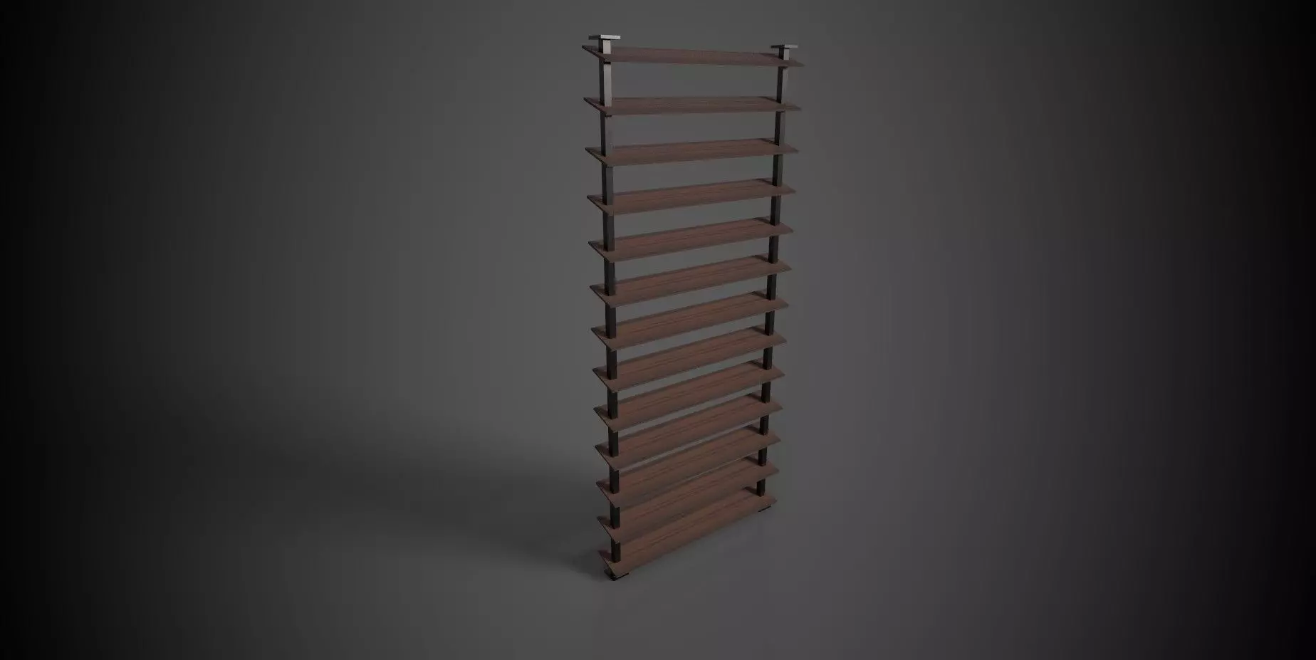 Decoration wooden towel rack Low-poly 3D model