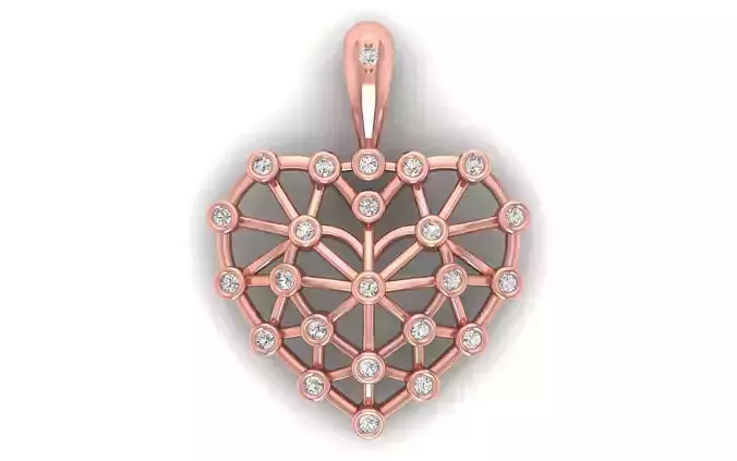 Heart Pendants 3dm STL OBJ FBX Renders Details